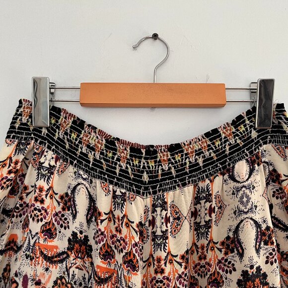 Babeau Multicolour Boho Ikat Print Flowy Wide-Leg Pants, Size Medium - Picture 4 of 10